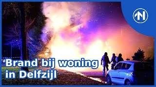 Brand bij woning in Delfzijl politie onderzoekt brandstichting [upl. by Eelhsa]