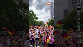 Deutsche Fans feiern in Frankfurt nius news dfb euro2024 [upl. by Leidag]