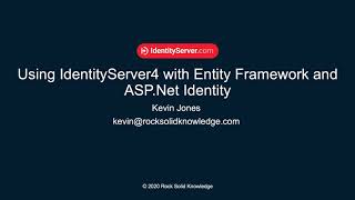 How to add ASPNET Identity and Entity Framework Support for your IdentityServer4 Solution [upl. by Pena381]