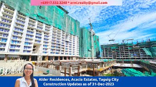 DMCI Alder Residences Construction as of 31 December 2023 [upl. by Delfine536]