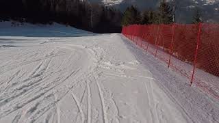 Skiing 2019 in Szczyrk Poland black piste 23  FIS [upl. by Anwahsit]