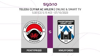 FULL MATCH  Pontypridd v Haverfordwest County  JD Cymru Premier  English Commentary [upl. by Aiuqram]