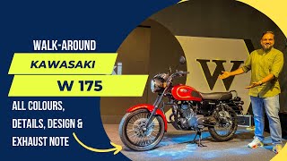 2023 Kawasaki W 175 Indiaspec walkaround  details specs and all colour options [upl. by Melloney662]