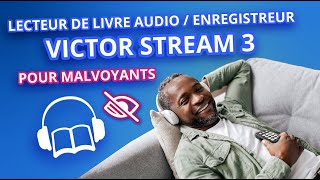 Un lecteur de livres audioenregistreur pour personnes non et malvoyantes  Victor Reader Stream 3 [upl. by Cianca]