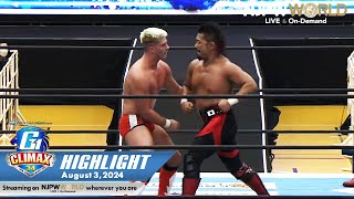 G1 CLIMAX 34 HIGHLIGHT｜NJPW 8324 [upl. by Eladnor]