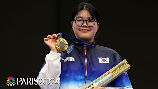 South Korea claims shooting gold after recordsetting day  Paris Olympics  NBC Sports [upl. by Leynad]