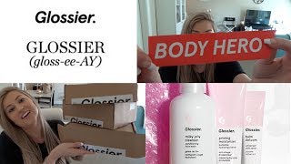 GLOSSIER HAUL UNBOXING amp REVIEW [upl. by Acina610]