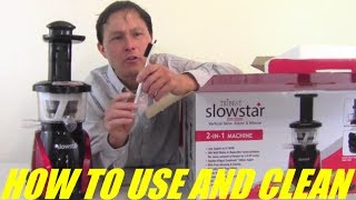 How to Best Use and Clean the Slowstar Juicer to Make a Green Juice [upl. by Junie]