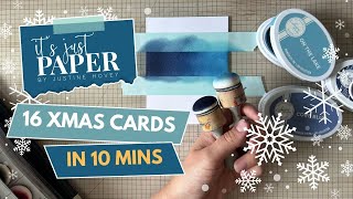 16 Christmas Cards in Less than 10 Minutes  Quick Handmade Christmas Card Inspiration [upl. by Darbie]