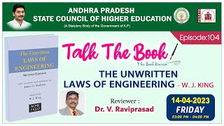 EP 104  WJ Kings quotThe Unwritten Laws of Engineeringquot by Dr V Ravi Prasad [upl. by Oitaroh]