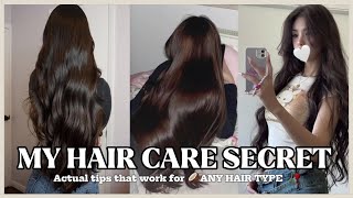 How To Get Long And Healthy Hair 🤍  Hair care secret that work for any hair type 🌷 [upl. by Marr]