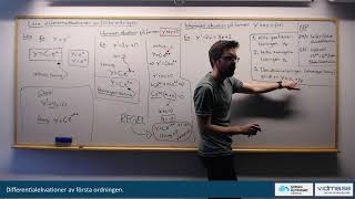 Matematik 5 LÖSA DIFFERENTIALEKVATIONER AV FÖRSTA ORDNINGEN homogen lösning partikulärlösning mm [upl. by Whitnell]