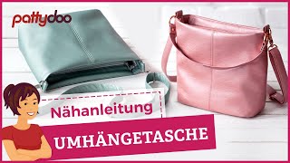 Tasche nähen  Anleitung für Umhängetasche und Shopper aus Kunstleder mit Reißverschluss [upl. by Joane275]