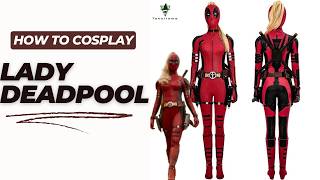 Lady Deadpool Cosplay Costume Female Deadpool amp Wolverine Halloween Theme Party Outfits Takerlama [upl. by Ilac896]