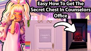 EASY How To Get The Secret Chest In The Counselors Office Royale High Campus 3 Update Chest Location [upl. by Niajneb]