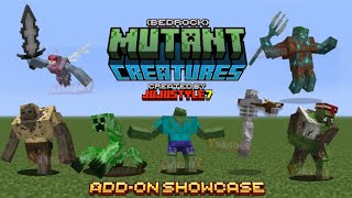 Mutant Creatures Bedrock v40 update addon showcase addon made by JujuStyle7 [upl. by Arytal552]