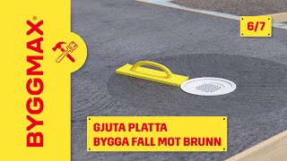 Gjuta platta del 6 bygga fall mot brunn [upl. by Sweet]