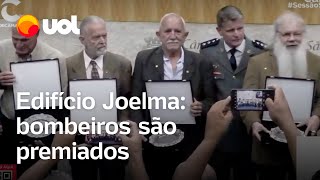 Edifício Joelma 50 anos após tragédia bombeiros que combateram incêndio são homenageados em SP [upl. by Orips301]