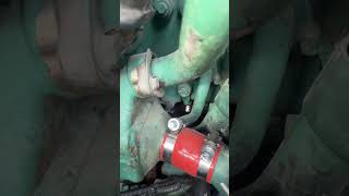 Volvo vnl D13 major coolant leak from oil coolar gasket mechanic volvotrucks trucking trending [upl. by Araec486]