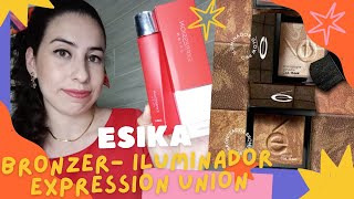 Expression union y esika pro bronzer e iluminador glow pro [upl. by Dnalevelc421]