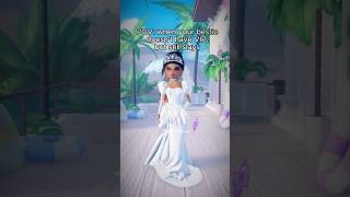 Does your bestie play DTI too🤍Wedding Day Theme Outfit Idea VIP amp NO VIP dresstoimpress trend [upl. by Ynnep]