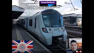 FULL JOURNEY ON THE GREAT NORTHERN CLASS 717 FROM WELWYN GARDEN CITY TO LONDON MOORGATE 5 5 2023 mp [upl. by Daile]