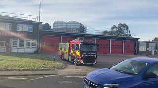 Torquay Fire Station leaving to go to Paignton fire station [upl. by Ellecrag]