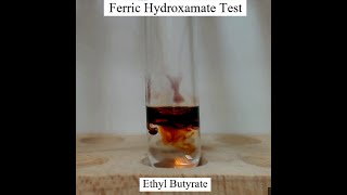 Ferric Hydroxamate Test for Esters [upl. by Alyak]