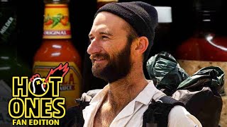 John Zahorian Hikes A 50 Mile Day While Eating Spicy Wings  Hot Ones [upl. by Dorion]