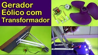 Gerador Eólico com Transformador [upl. by Nofets]