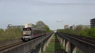 GVB S1S2 sneltram stellen 59 en 65 komen door station Kraaiennest gereden [upl. by Newol322]