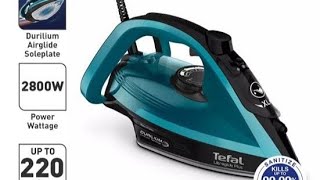 TEFAL ULTRAGLIDE PLUS  2800W DURILIUM AIRGLIDE SOLEPLATE Steam Iron Unboxing and Review by FE [upl. by Ahsircal]