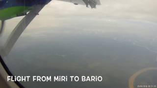 Maswings Twin Otter flight from Miri to Bario Sarawak Malaysia Borneo [upl. by Laeahcim]