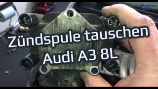 Zündspule Audi A3 8l tauschen ausbauen [upl. by Enilraep]