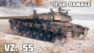 Vz 55 WoT – 9Kills 114K Damage [upl. by Arraek]