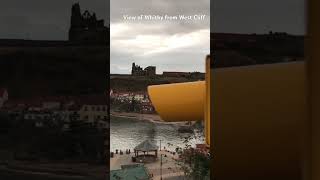 View of Whitby from West Cliff whitby beach travel yorkshire seaside [upl. by Llerot]