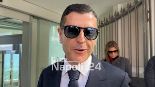 Napoli Barcellona guardate chi spunta al pranzo Uefa 💙 [upl. by Eglanteen]