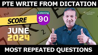 PTE Write From Dictation  June 2024  Most Repeated Questions  Edutrainex PTE [upl. by Weinshienk]