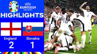 England vs Slovakia 2  1 Goals and Highlights Euro 2024 [upl. by Cynara395]