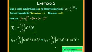 Matemática  Aula 29  Binômio de Newton  Parte 7  Final [upl. by Yelsa]