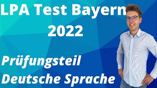 LPA Test Bayern 2023  Auswahlprüfung Ausbildungsplätze 2 QE  Deutsche Sprache [upl. by Batsheva]