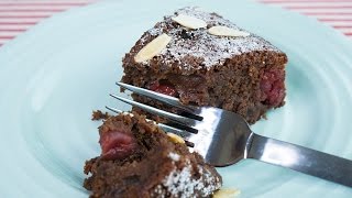 Indulgent cherry chocolate amp almond cake [upl. by Tamer]