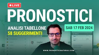 🔴 LIVE Tabellone Pronostici Naturali ⚽ Betting Calcio Suggerimenti Domani Sabato 17 Febbraio 2023 [upl. by Warring]