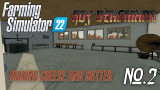 This Cheese and Butter Production Is Awesome  FS22 Hof Bergmann Ep2 [upl. by Naeroled]