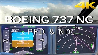 Boeing 737NG  Primary Flight Display amp Navigation Display operation [upl. by Leamse]