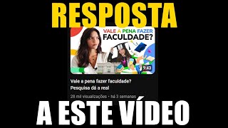 RESPOSTA A DÉBORA ALADIM SOBRE FACULDADE [upl. by Allimac]