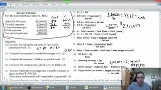 Cost Volume Profit Analysis  Part 1  The Basics  Management Accounting [upl. by Acyre]