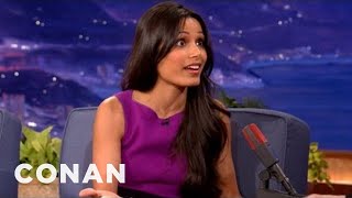 Freida Pinto Cant Drive Or Swim  CONAN on TBS [upl. by Ludovika]