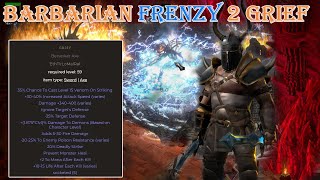 Diablo II Resurrected  How Strong is the Barbarian Frenzy Using 2 Grief Weapons [upl. by Gad612]