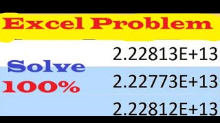 Excel remove e scientific notation from number [upl. by Millham]